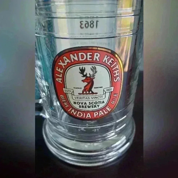 Alexander Keith's India Pale Glass Beer Mug  Nova Scotia Brewery - Picture 2 of 8